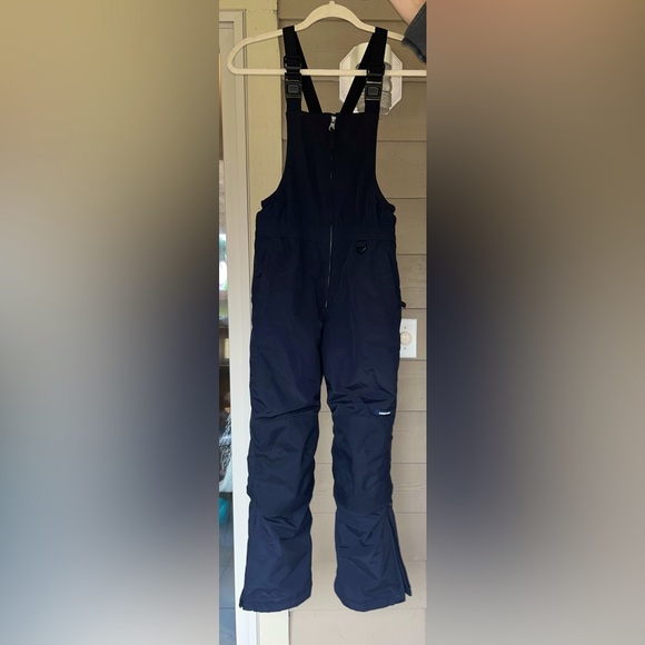 ❄️LANDS’ END❄️-Kids Iron Knee Insulated Snow Bibs/ Snow pants Size 10 - Picture 2 of 12